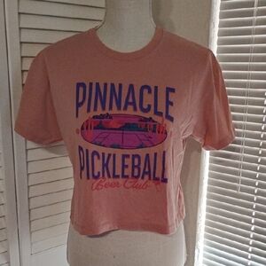 Gildan Peach Pinnacle Pickleball Crop Top